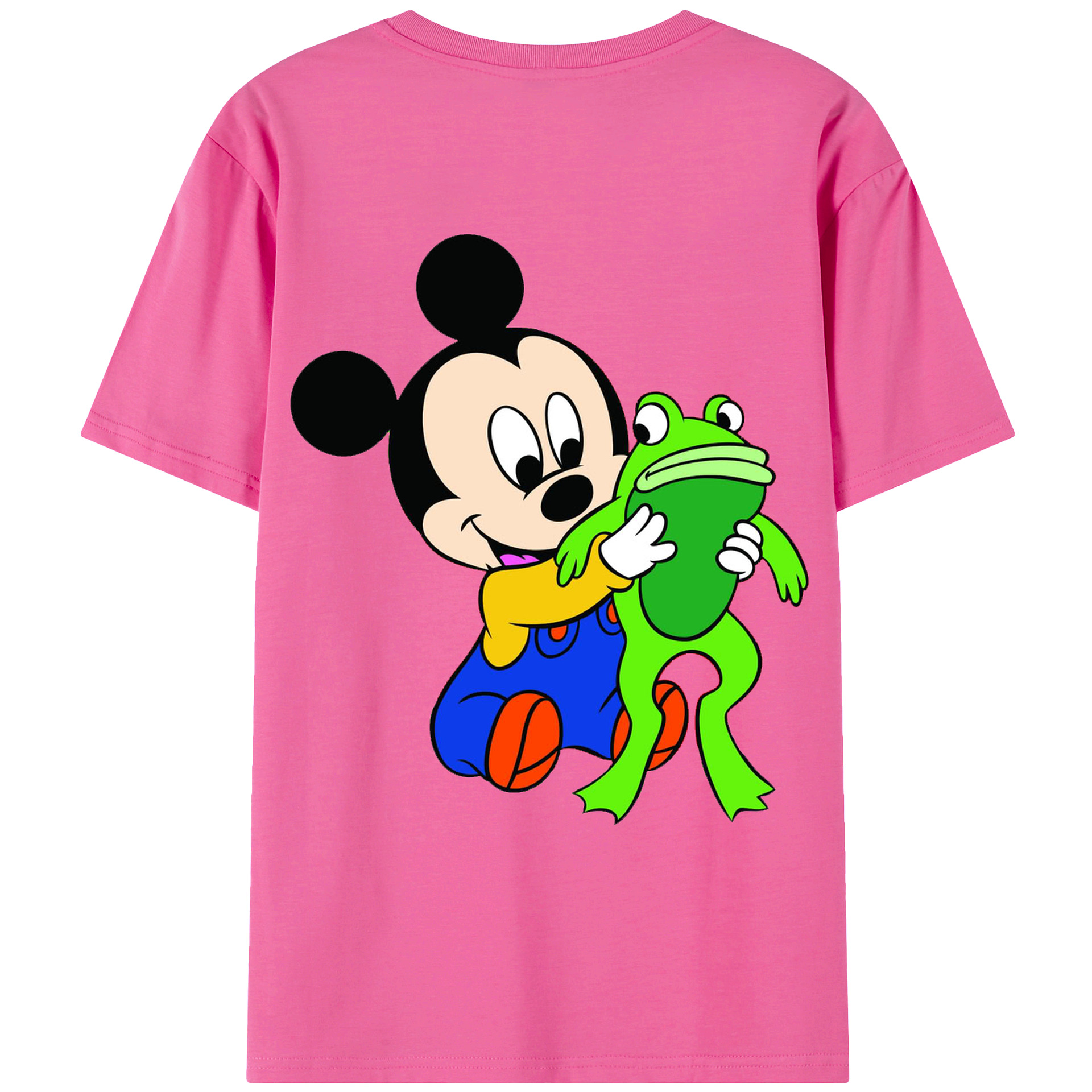 （画像用） ミッキーマウス Mickey Mouse レディース半袖Tシャツ(バックプリント)